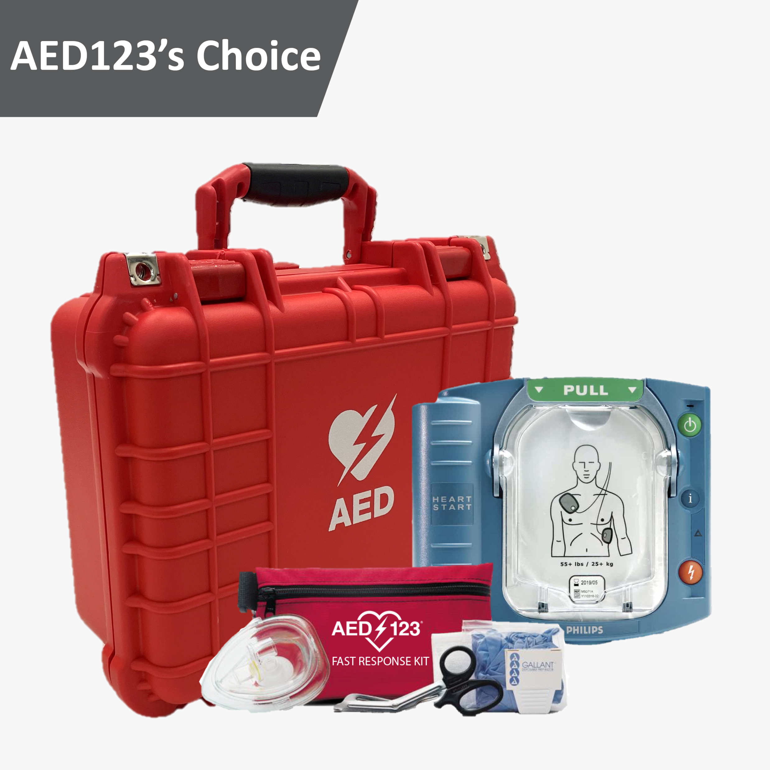 Philips HeartStart OnSite Pelican Case Bundle